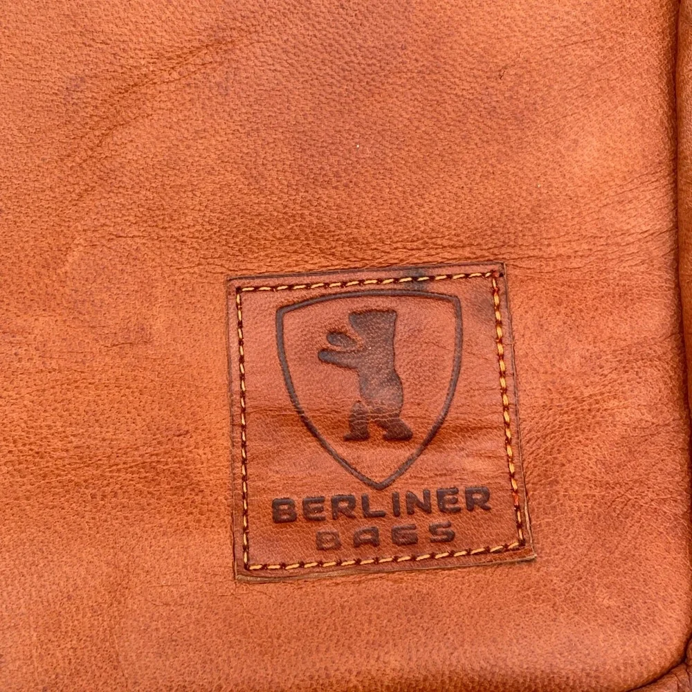Berliner Bags Leather Backpack Men OS Tan Good Vintage Roll Top Rucksack
